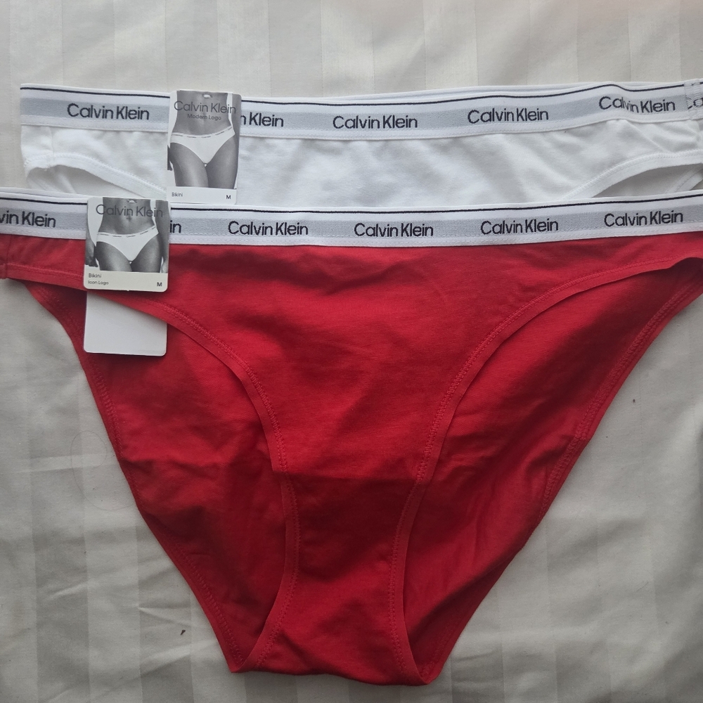 Calvin Klein Red and White Underwear Set